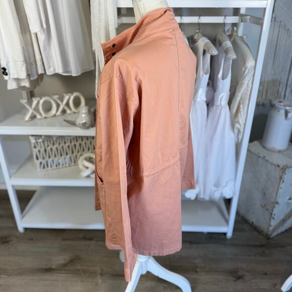 Serra Women's Size L Peach Utility Button Up Jacket w/ Drawstring Waist  #3418 - Picture 9 of 10